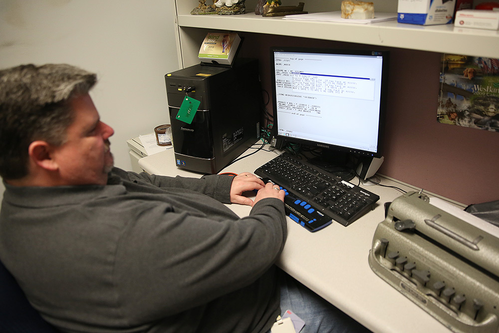 Clovernook Center employee performs transcription services