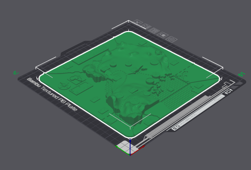 This is an image of a 3D model of Uganda, showing its topography.