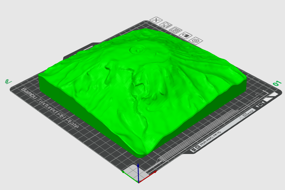 This is an image of a 3D model of Mt. Kilimanjaro.