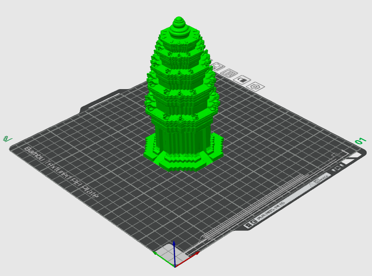 This is an image of a 3D model of the Independence Monument in Cambodia.